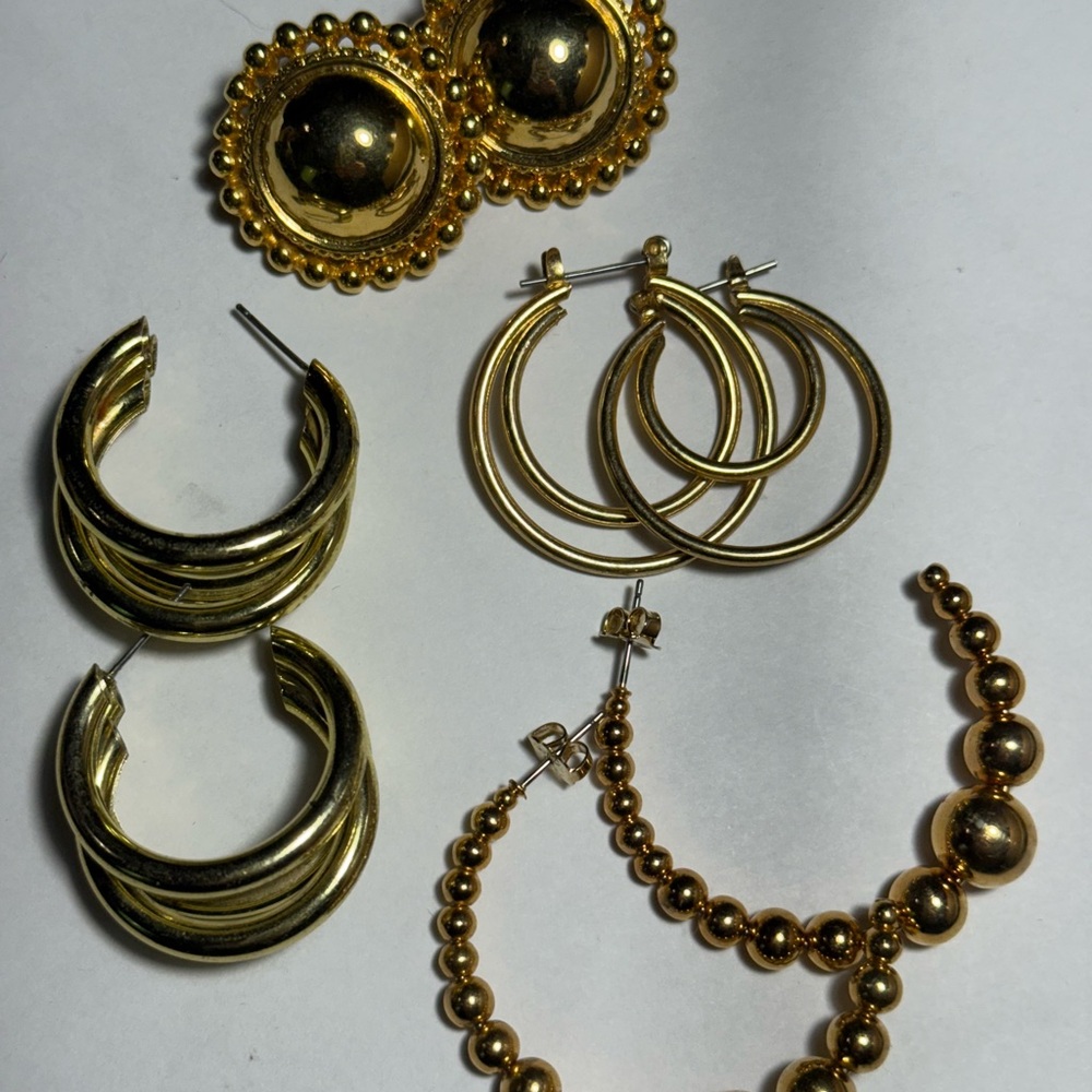 Source‎ Unknown Faux Gold Tone Earring Bundle
